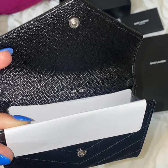 NWT Saint Laurent Monogramme Card Case V Flap - Picture 12 of 16